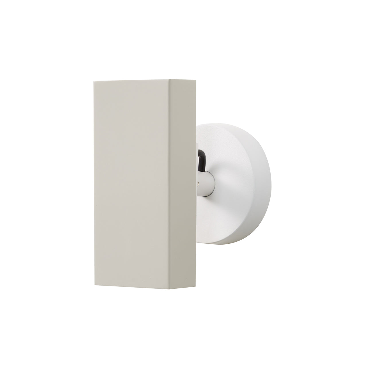 Brim Sconce: Square + Without Switch + Silk Grey + Matt White