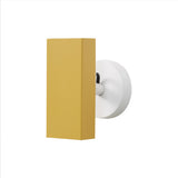 Brim Sconce: Square + Without Switch + Ochre Yellow + Matt White
