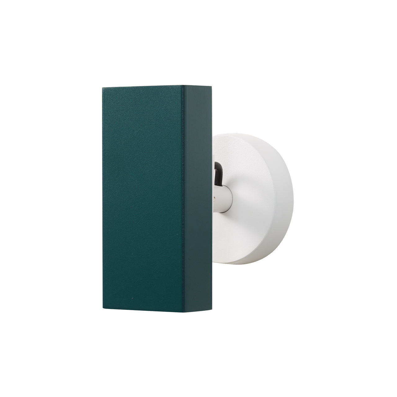 Brim Sconce: Square + Without Switch + Emerald + Matt White