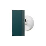Brim Sconce: Square + Without Switch + Emerald + Matt White