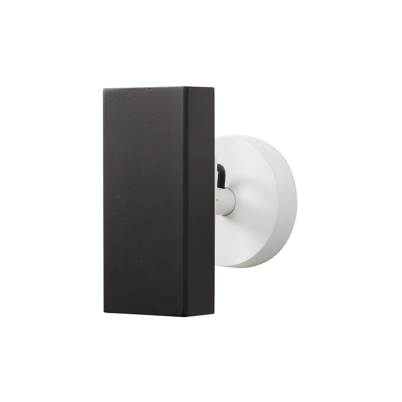 Brim Sconce: Square + Without Switch + Matt Black + Matt White