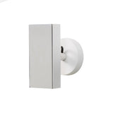 Brim Sconce: Square + Without Switch + Polished Chrome + Matt White