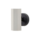 Brim Sconce: Faceted + Without Switch + Silk Grey + Matt Black