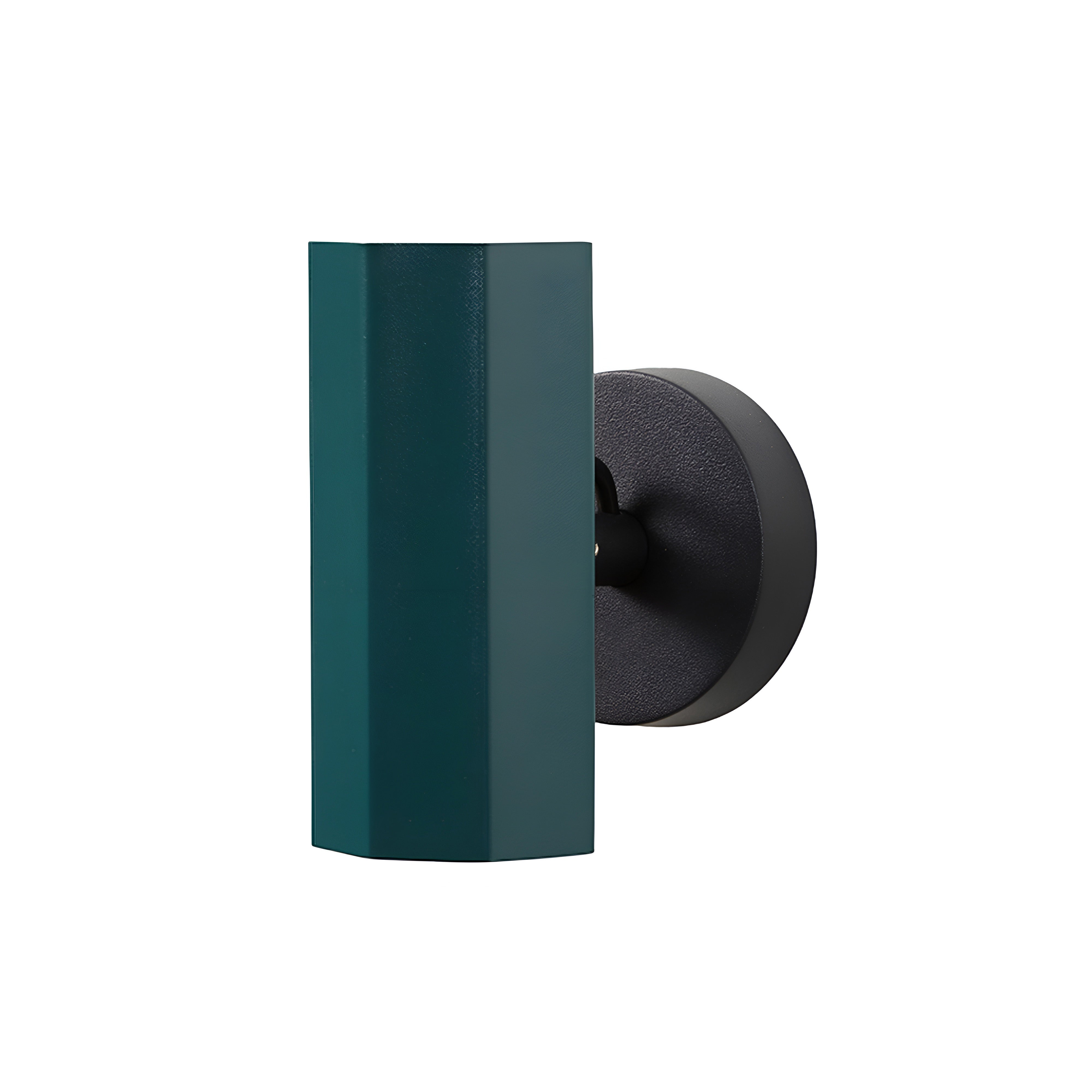 Brim Sconce: Faceted + Without Switch + Emerald + Matt Black