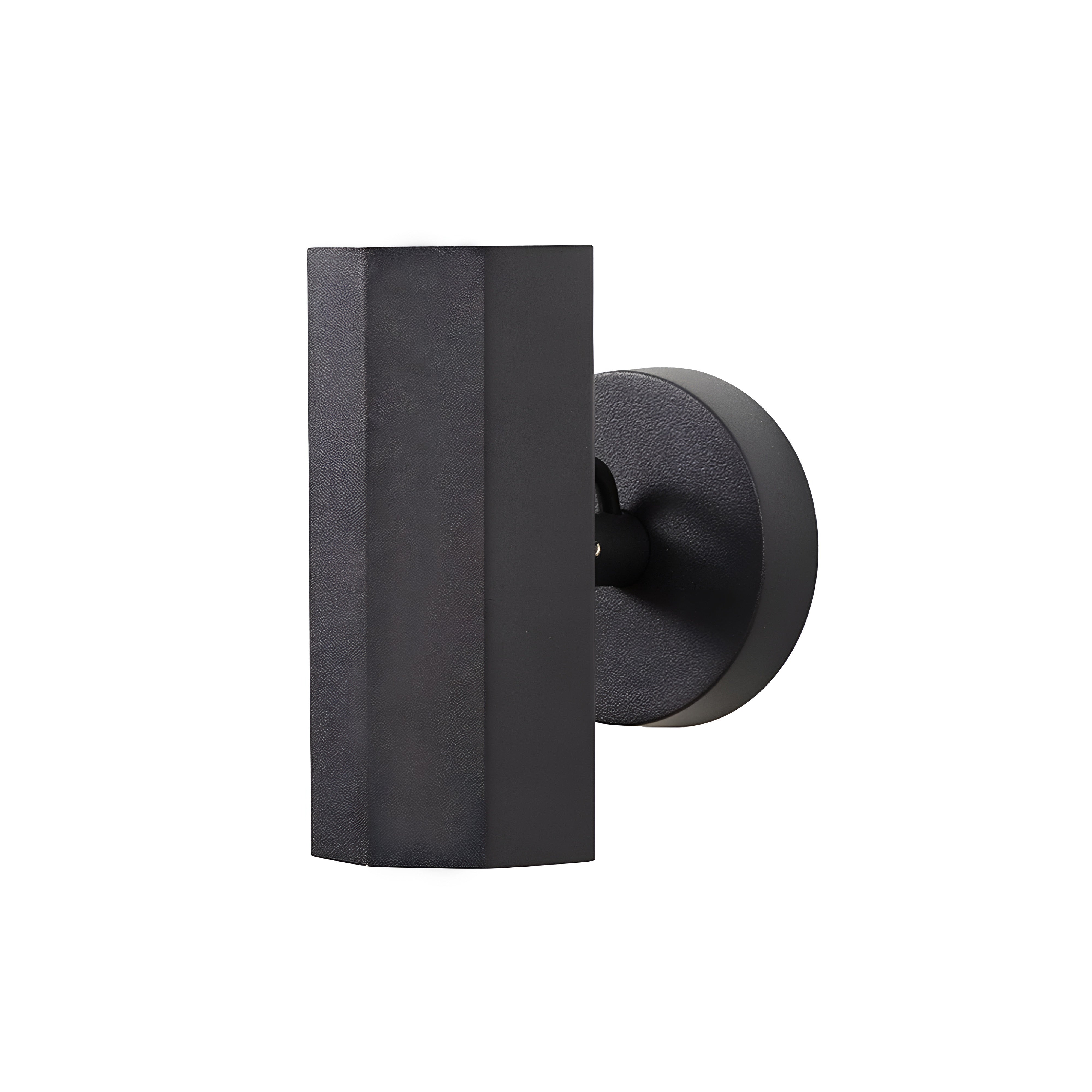Brim Sconce: Faceted + Without Switch + Matt Black
