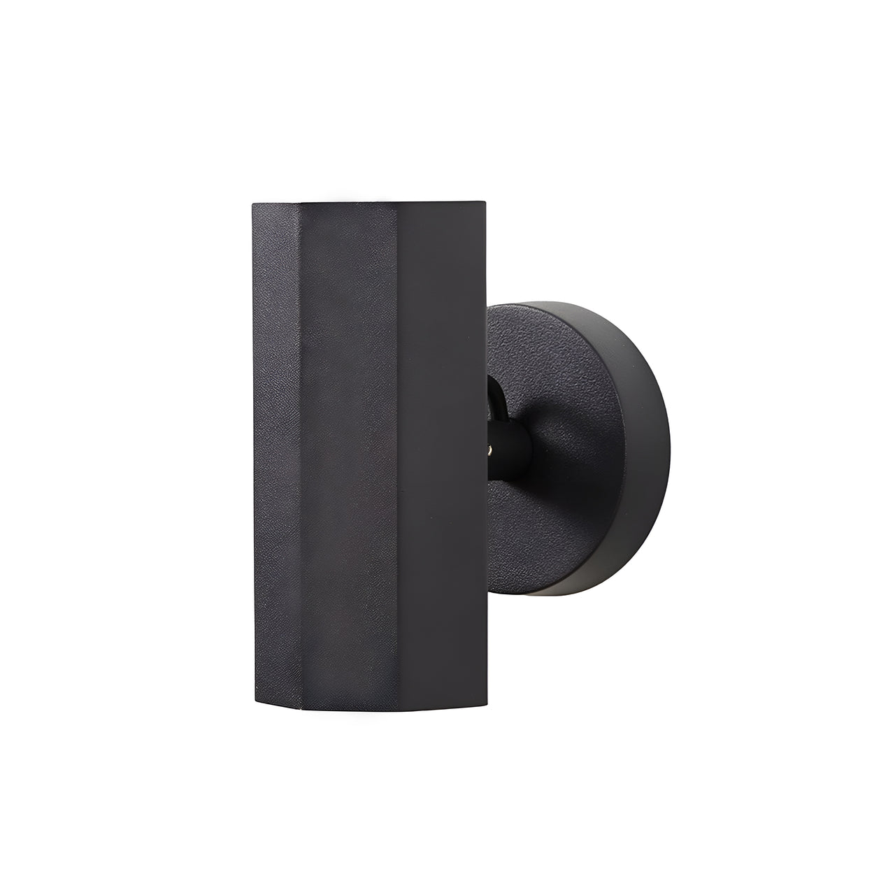 Brim Sconce: Faceted + Without Switch + Matt Black