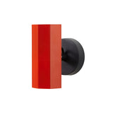 Brim Sconce: Faceted + Without Switch + Vermilion + Matt Black