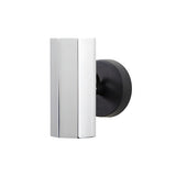 Brim Sconce: Faceted + Without Switch + Polished Chrome + Matt Black