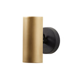 Brim Sconce: Round + Without Switch + Satin Brass + Matt Black