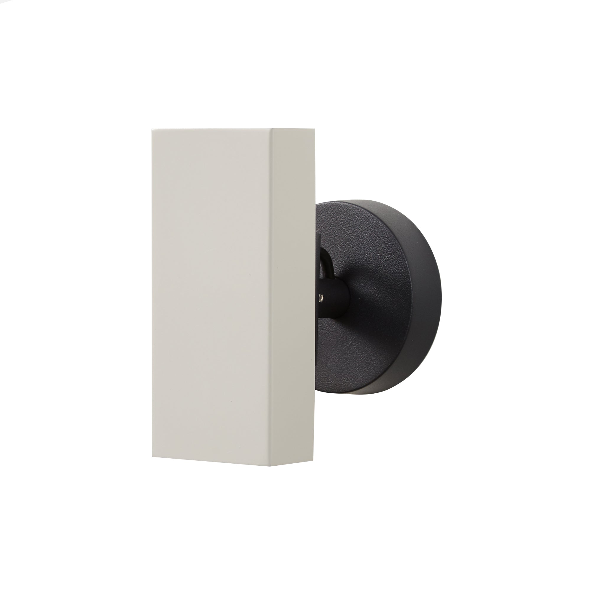 Brim Sconce: Square + Without Switch + Silk Grey + Matt Black