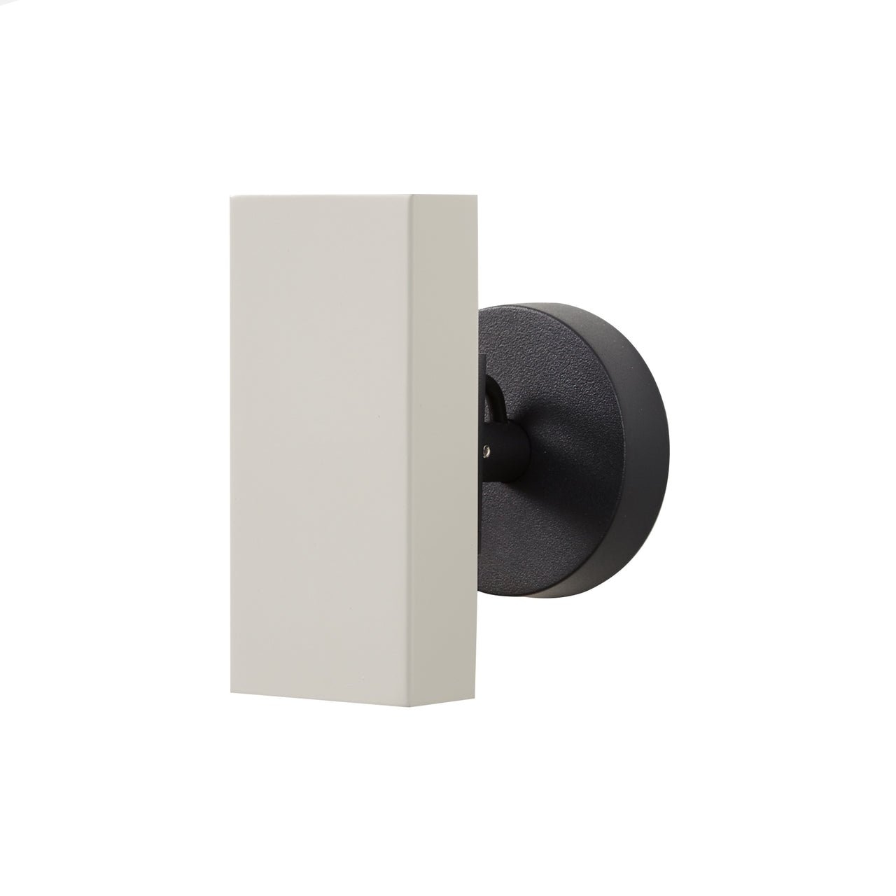Brim Sconce: Square + Without Switch + Silk Grey + Matt Black