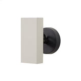 Brim Sconce: Square + Without Switch + Silk Grey + Matt Black