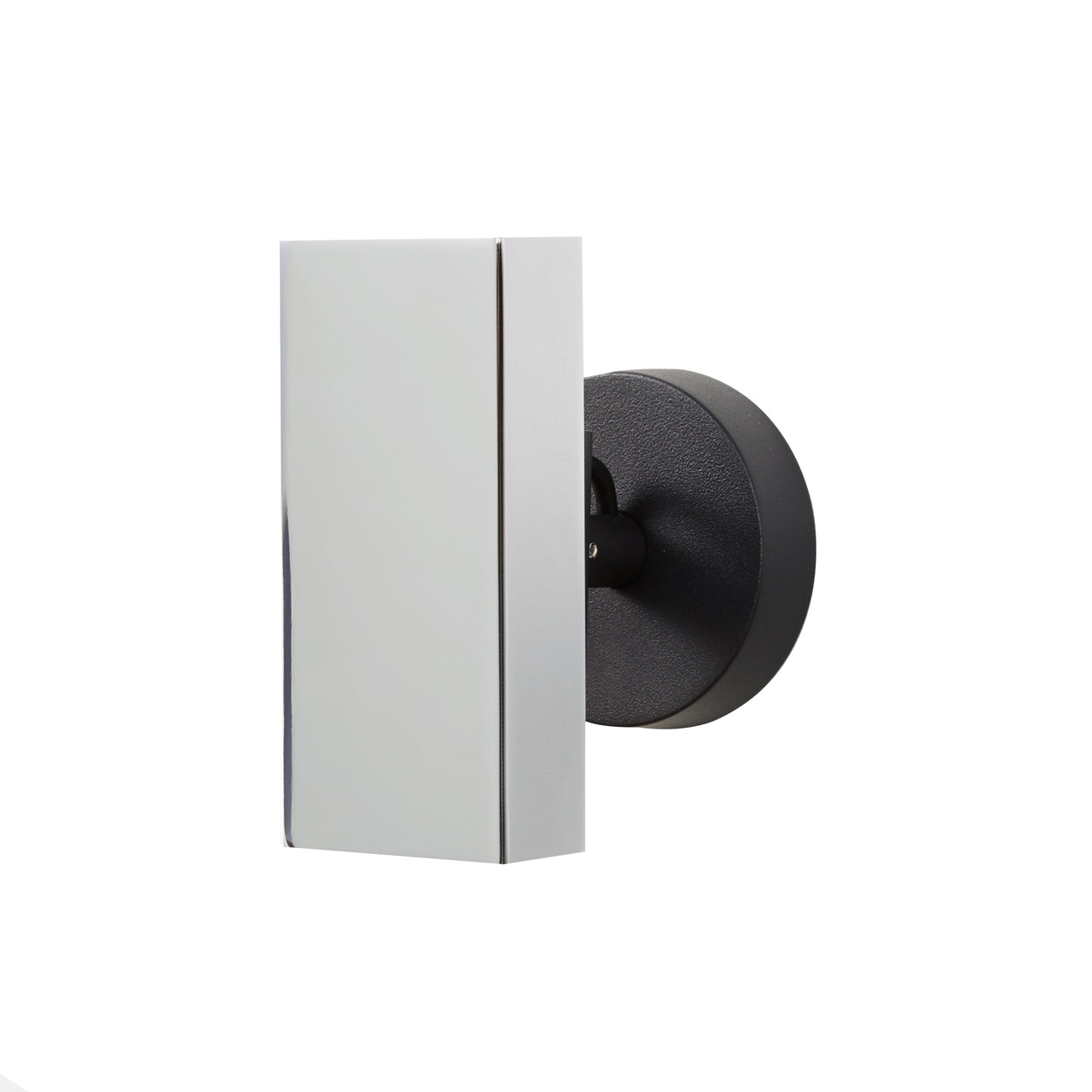 Brim Sconce: Square + Without Switch + Polished Chrome + Matt Black