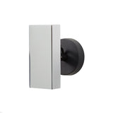 Brim Sconce: Square + Without Switch + Polished Chrome + Matt Black