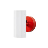 Brim Sconce: Faceted + Without Switch + Matt White + Vermilion