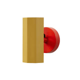 Brim Sconce: Faceted + Without Switch + Ochre Yellow + Vermilion
