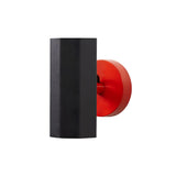 Brim Sconce: Faceted + Without Switch + Matt Black + Vermilion