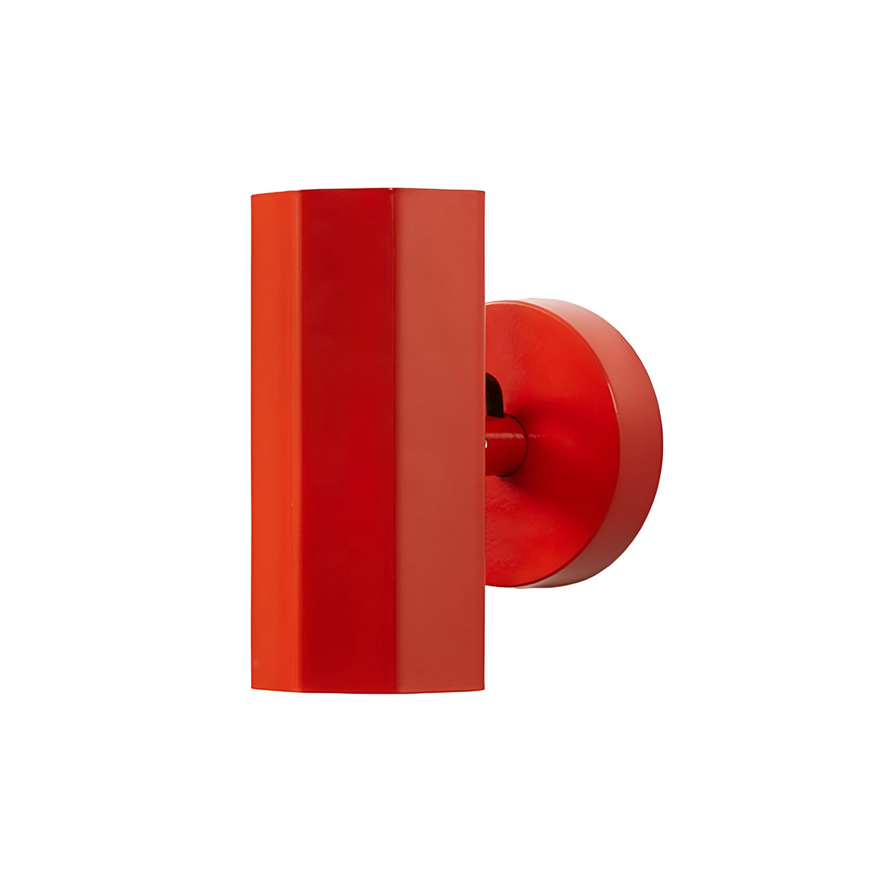 Brim Sconce: Faceted + Without Switch + Vermilion