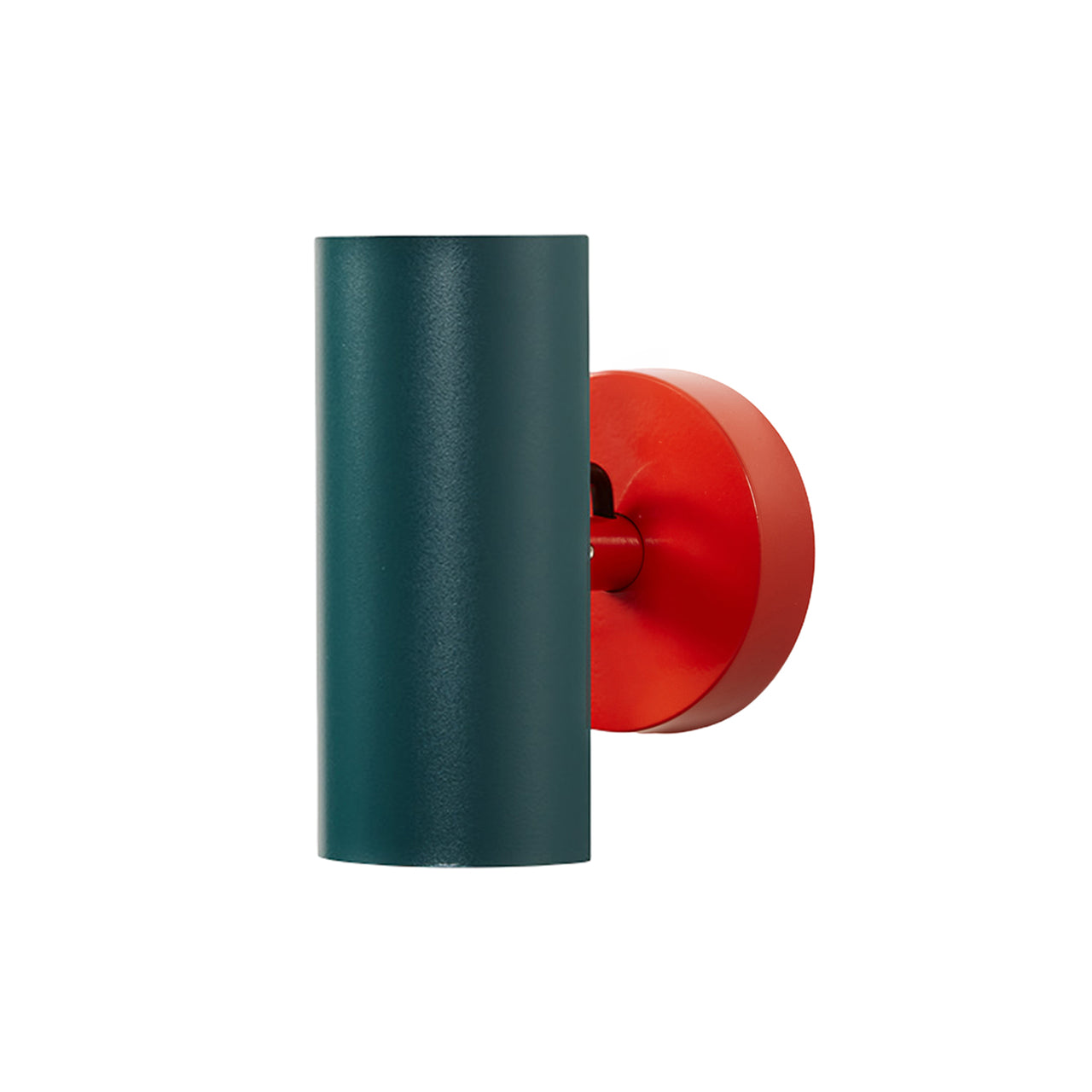 Brim Sconce: Round + Without Switch + Emerald + Vermilion