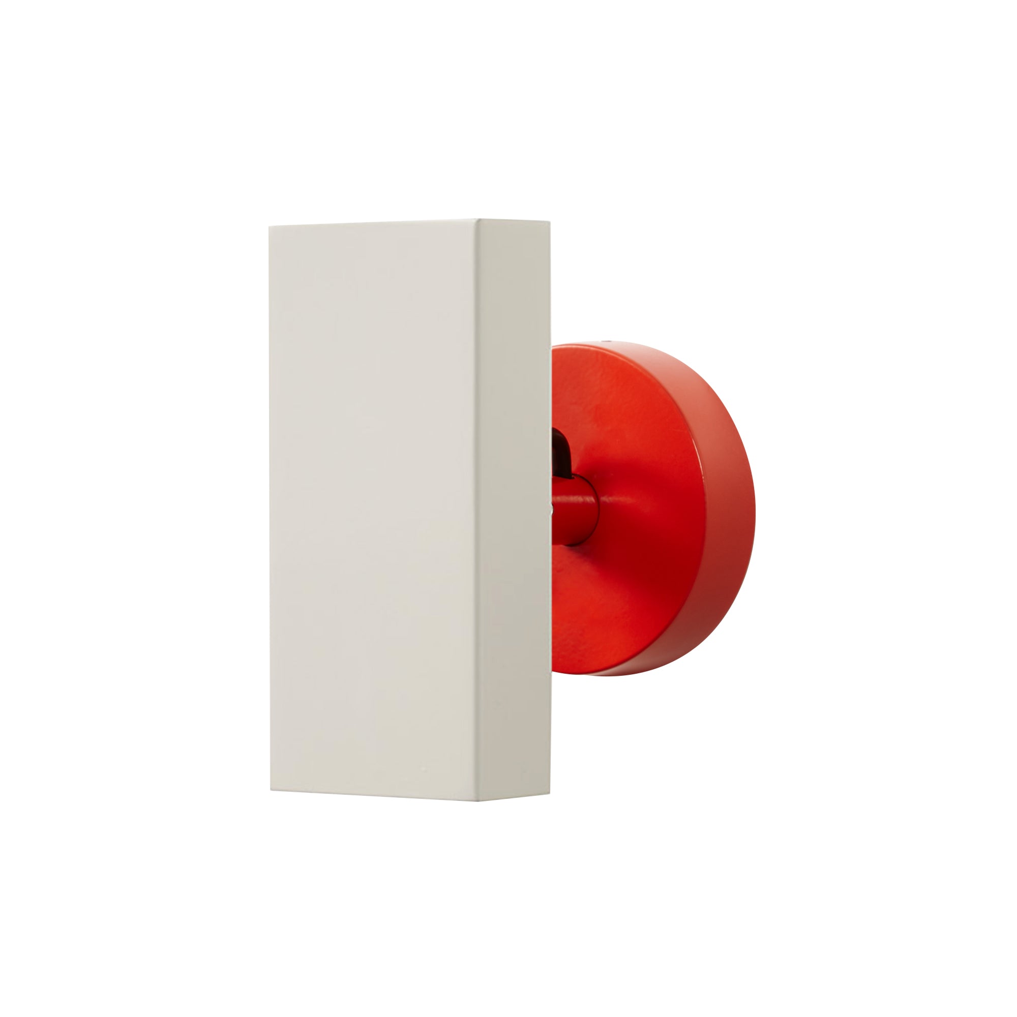 Brim Sconce: Square + Without Switch + Silk Grey + Vermilion