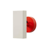 Brim Sconce: Square + Without Switch + Silk Grey + Vermilion