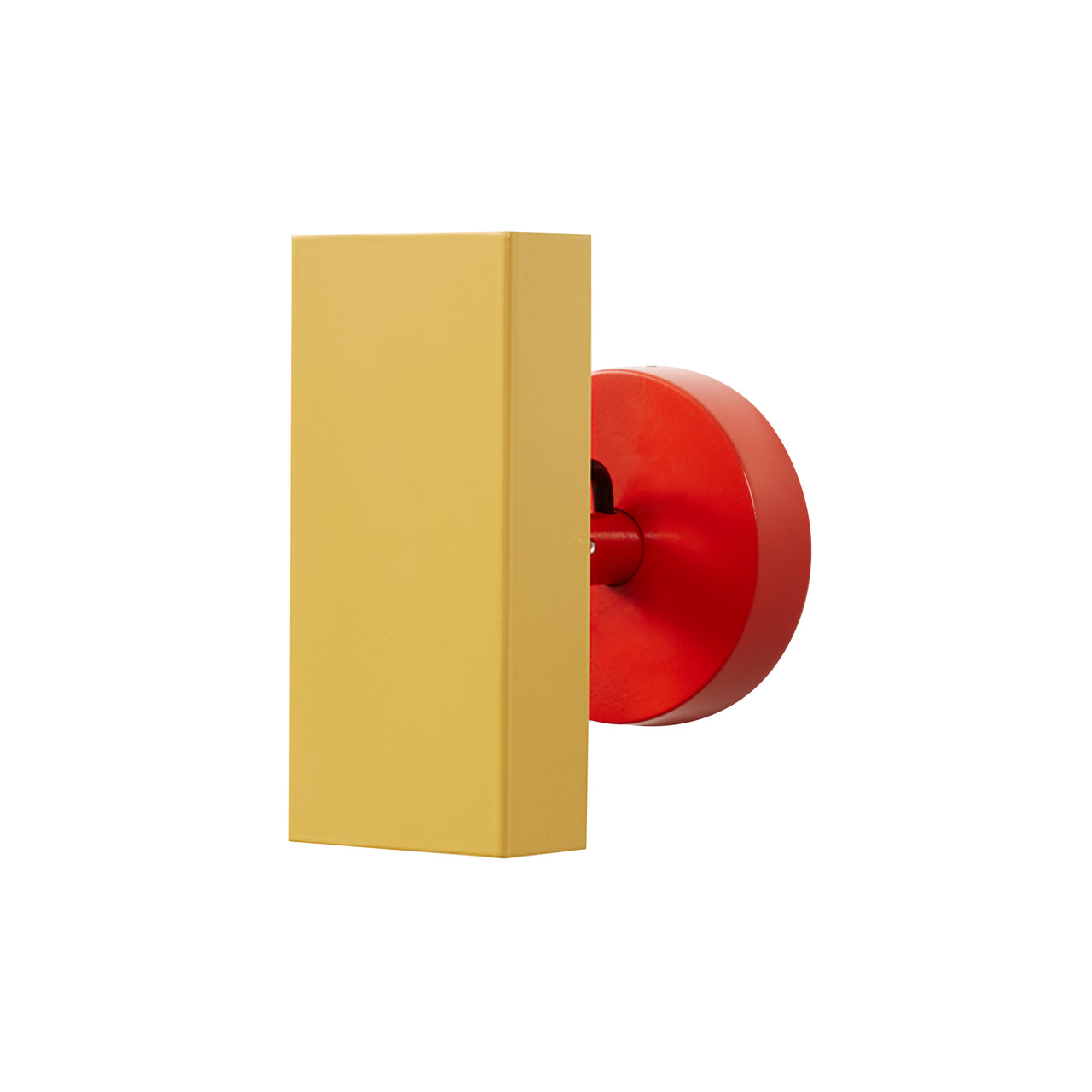 Brim Sconce: Square + Without Switch + Ochre Yellow + Vermilion