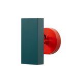 Brim Sconce: Square + Without Switch + Emerald + Vermilion