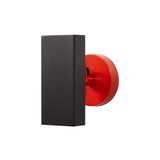 Brim Sconce: Square + Without Switch + Matt Black + Vermilion
