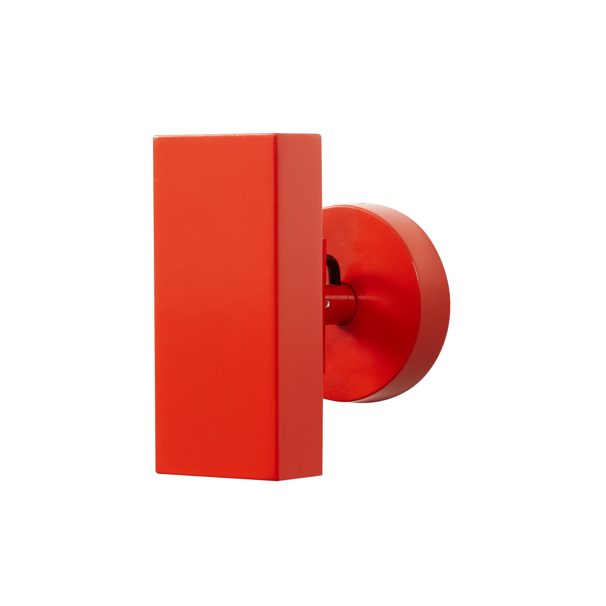 Brim Sconce: Square + Without Switch + Vermilion
