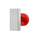 Brim Sconce: Square + Without Switch + Polished Chrome + Vermilion