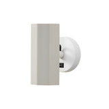 Brim Sconce: Faceted + With Switch + Silk Grey + Matt White