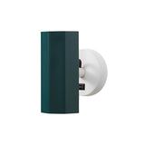 Brim Sconce: Faceted + With Switch + Emerald + Matt White 