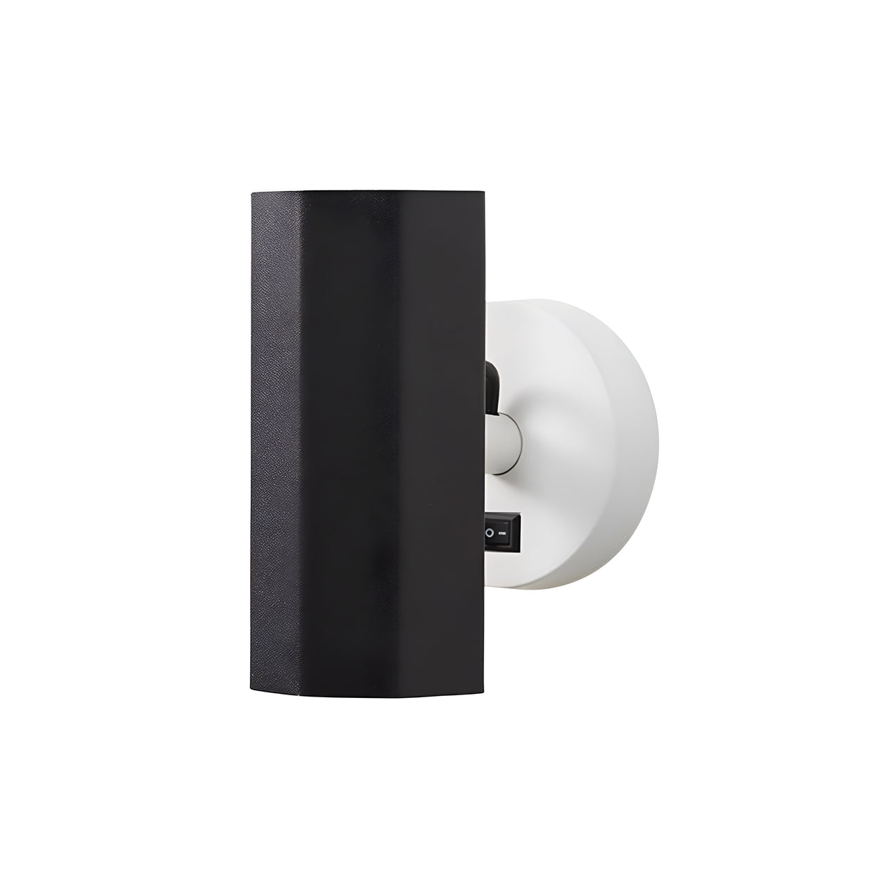 Brim Sconce: Faceted + With Switch + Matt Black + Matt White