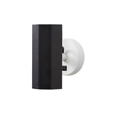 Brim Sconce: Faceted + With Switch + Matt Black + Matt White