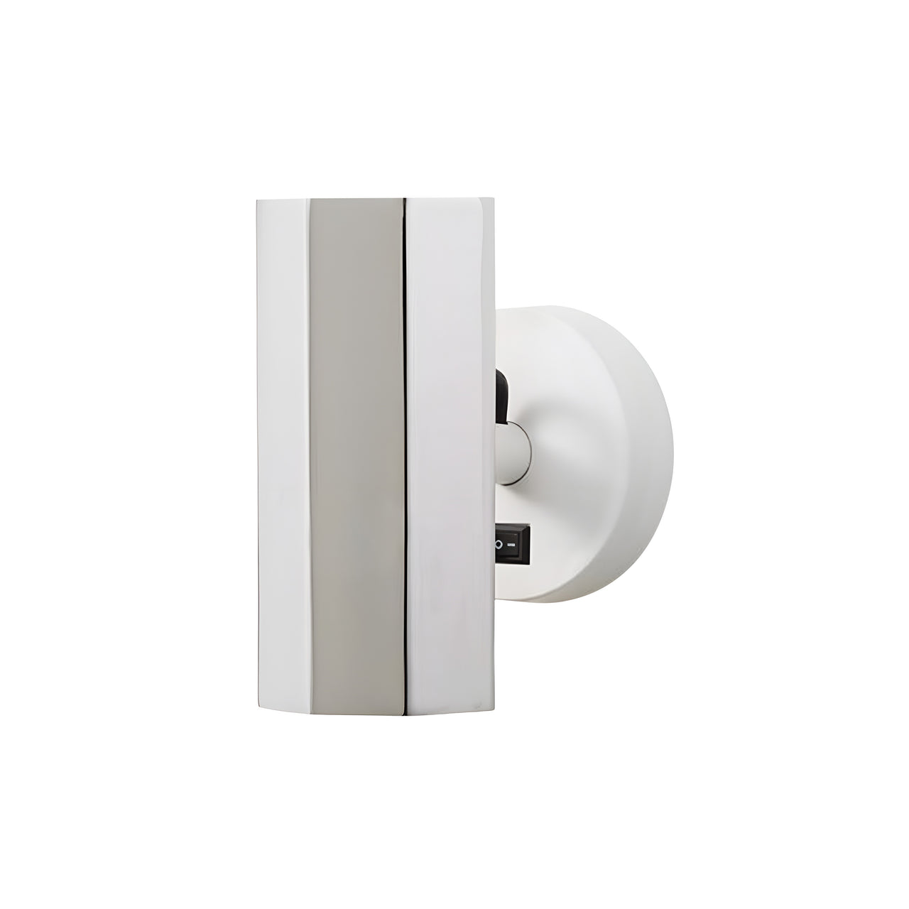 Brim Sconce: Faceted + With Switch + Polished Chrome + Matt White