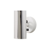 Brim Sconce: Round + With Switch + Polished Chrome + Matt White