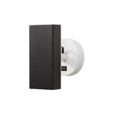 Brim Sconce: Square + With Switch + Matt Black + Matt White