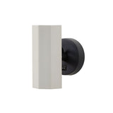 Brim Sconce: Faceted + With Switch + Silk Grey + Matt Black