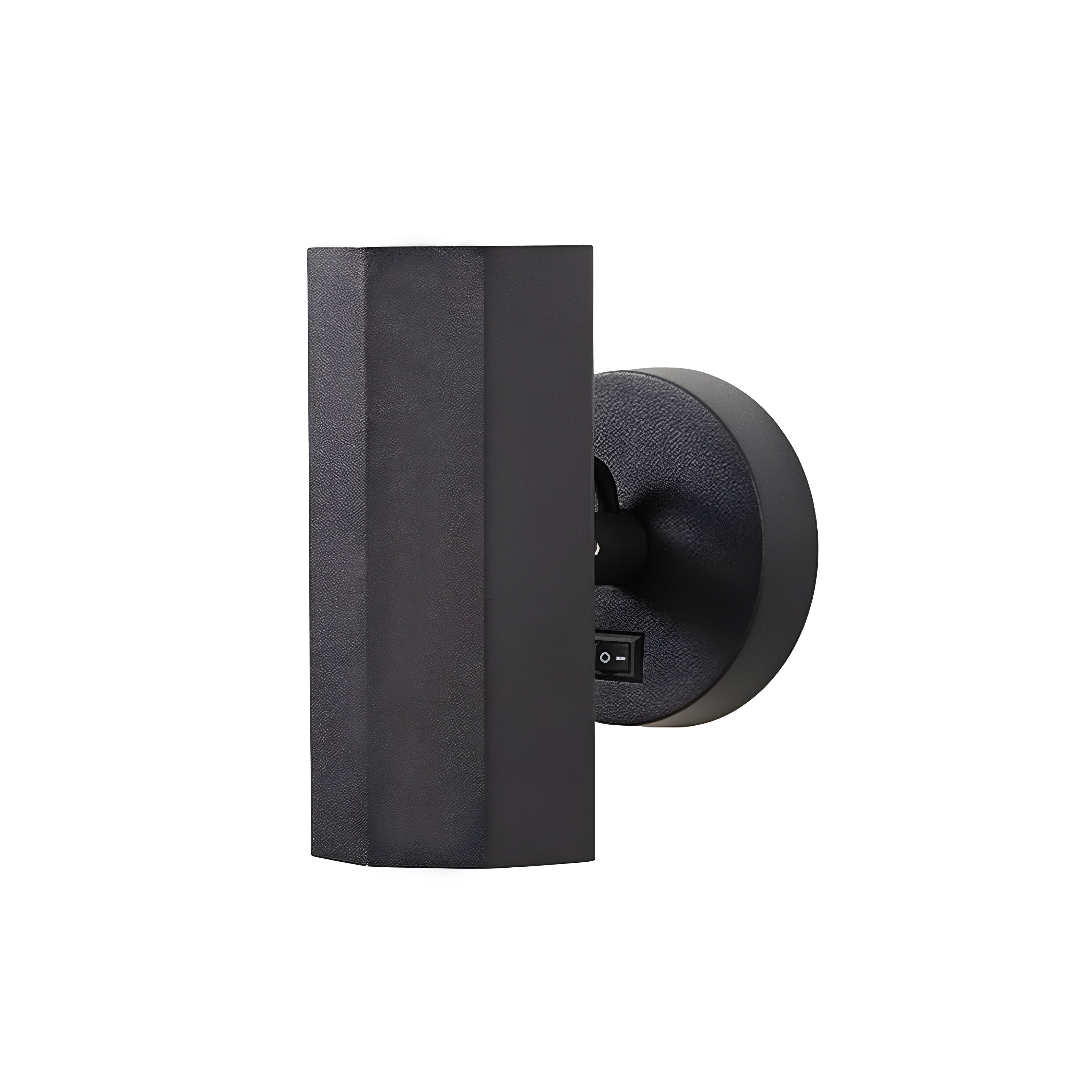 Brim Sconce: Faceted + With Switch + Matt Black
