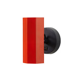 Brim Sconce: Faceted + With Switch + Vermilion + Matt Black