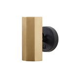 Brim Sconce: Faceted + With Switch + Satin Brass + Matt Black