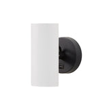 Brim Sconce: Round + With Switch + Matt White + Matt Black
