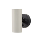 Brim Sconce: Round + With Switch + Silk Grey + Matt Black