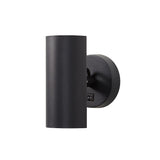 Brim Sconce: Round + With Switch + Matt Black