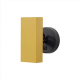 Brim Sconce: Square + With Switch + Ochre Yellow + Matt Black
