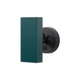 Brim Sconce: Square + With Switch + Emerald + Matt Black
