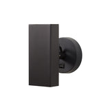 Brim Sconce: Square + With Switch + Matt Black