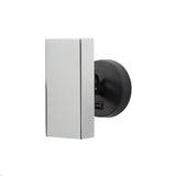 Brim Sconce: Square + With Switch + Polished Chrome + Matt Black