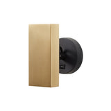 Brim Sconce: Square + With Switch + Satin Brass + Matt Black