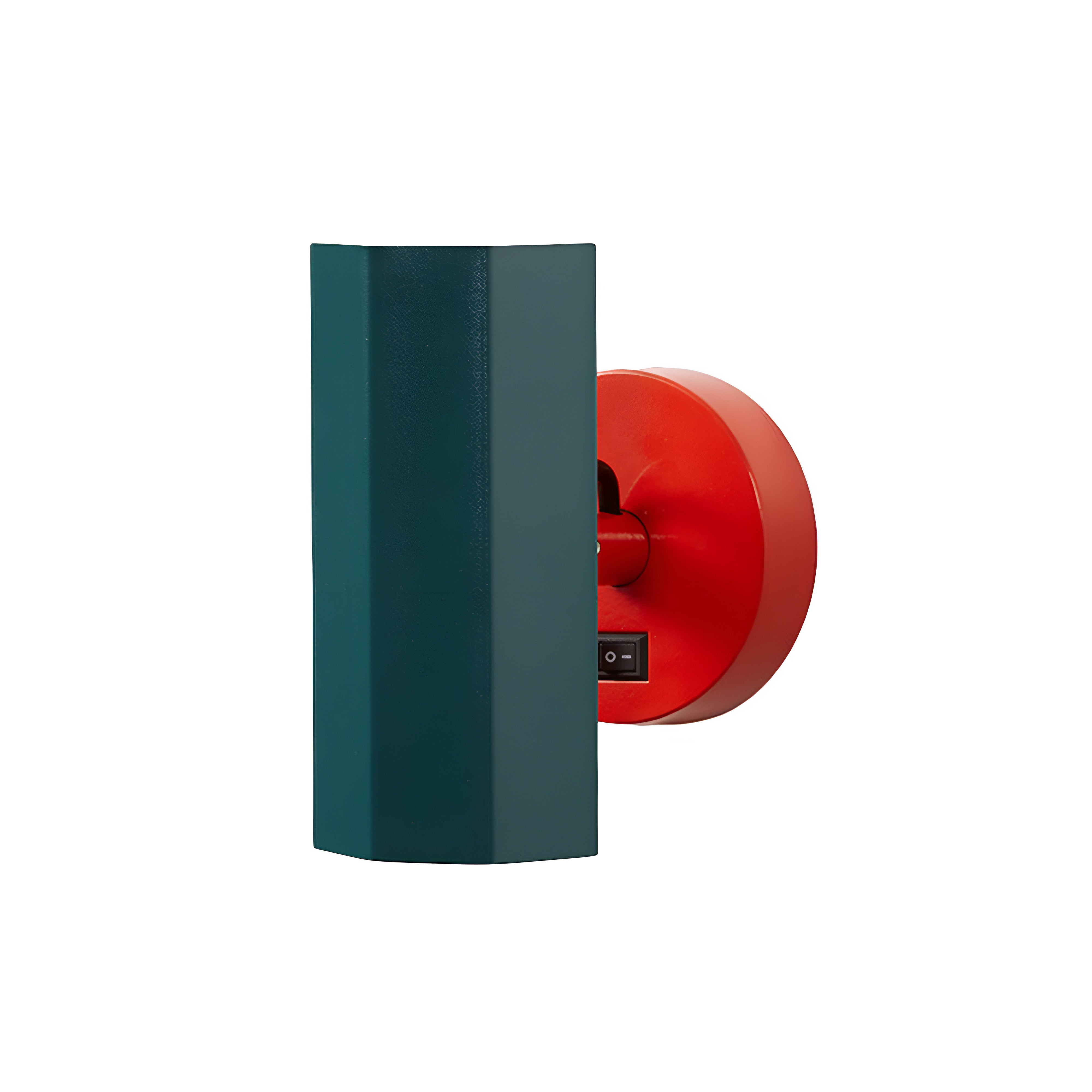 Brim Sconce: Faceted + With Switch + Emerald + Vermilion